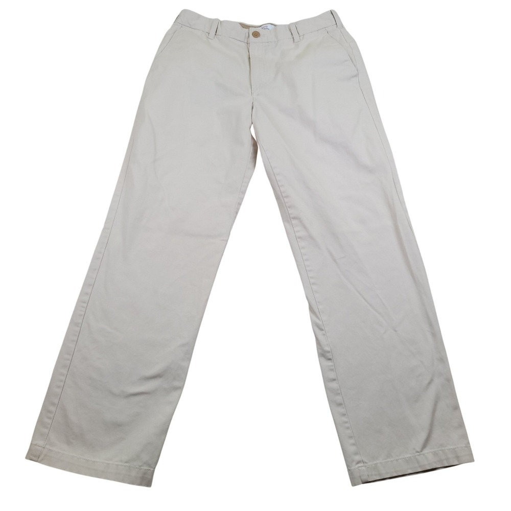 IZOD Chino Pants Mens 34x32 Beige Saltwater Straight Fit 4534330